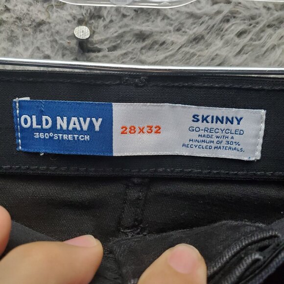 Old Navy Jeans Mens 28x32 Black Skinny 360° Stretch Go-Recycled Denim - Picture 2 of 11